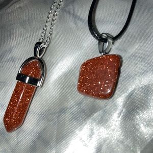 Handmade Red Goldstone Healing Necklace